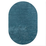 Haze Solid Low-pile Area Rug Turquoise