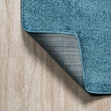 Haze Solid Low-pile Area Rug Turquoise