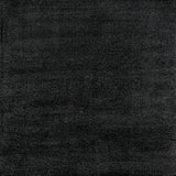 Haze Solid Low-pile Area Rug Black