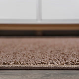 Haze Solid Low-Pile Area Rug Brown
