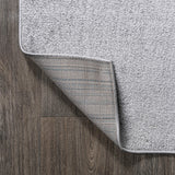 Haze Solid Low-pile Area Rug Light Gray