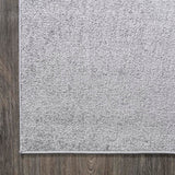Haze Solid Low-pile Area Rug Light Gray