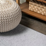 Haze Solid Low-pile Area Rug Light Gray