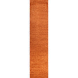 Haze Solid Low-pile Area Rug Orange