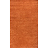 Haze Solid Low-pile Area Rug Orange