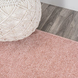 Haze Solid Low-pile Area Rug Pink