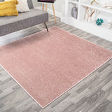 Haze Solid Low-pile Area Rug Pink