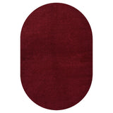 Haze Solid Low-pile Area Rug Dark Red