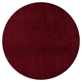 Haze Solid Low-pile Area Rug Dark Red