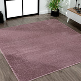Haze Solid Low-pile Area Rug Light Purple