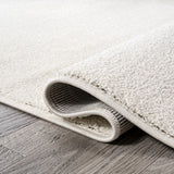 Haze Solid Low-pile Area Rug Cream