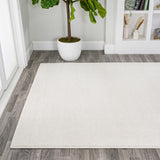 Haze Solid Low-pile Area Rug Cream