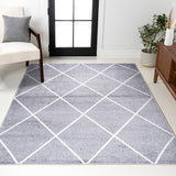 Cole Minimalist Diamond Trellis Area Rug
