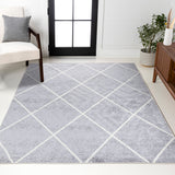 Cole Minimalist Diamond Trellis Area Rug