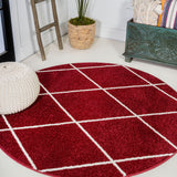 Cole Minimalist Diamond Trellis Area Rug