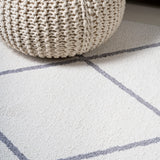 Cole Minimalist Diamond Trellis Area Rug