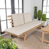 Hartley 2-Seat Modern Scandinavian Folding Wood Outdoor Day Bed Sofa - JONATHAN Y