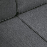 Gable 3-Seat Mid-Century Modern Roped Acacia Wood Outdoor Sofa with Cushions - JONATHAN Y