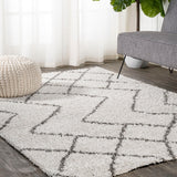 Inca Moroccan Diamond Shag Area Rug