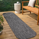 Miles Modern Minimalist Radius Corner Solid Indoor/Outdoor Area Rug