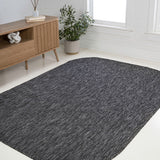 Miles Modern Minimalist Radius Corner Solid Indoor/Outdoor Area Rug