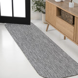 Miles Modern Minimalist Radius Corner Solid Indoor/Outdoor Area Rug