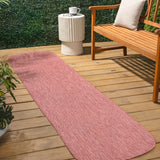 Miles Modern Minimalist Radius Corner Solid Indoor/Outdoor Area Rug