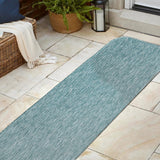Miles Modern Minimalist Radius Corner Solid Indoor/Outdoor Area Rug