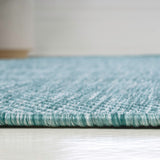 Miles Modern Minimalist Radius Corner Solid Indoor/Outdoor Area Rug