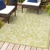 Tela Bohemian Textured Weave Floral Indoor/outdoor Area Rug