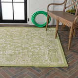 Tela Bohemian Textured Weave Floral Indoor/outdoor Area Rug