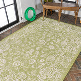 Tela Bohemian Textured Weave Floral Indoor/outdoor Area Rug