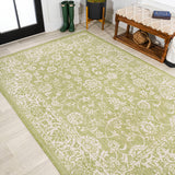 Tela Bohemian Textured Weave Floral Indoor/outdoor Area Rug