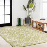 Tela Bohemian Textured Weave Floral Indoor/outdoor Area Rug