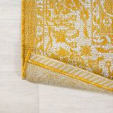 Tela Bohemian Textured Weave Floral Indoor/outdoor Area Rug