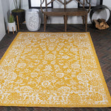 Tela Bohemian Textured Weave Floral Indoor/outdoor Area Rug