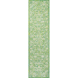 Tela Bohemian Textured Weave Floral Indoor/outdoor Runner Rug