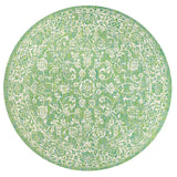 Tela Bohemian Textured Weave Floral Indoor/outdoor Round Rug