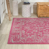 Tela Bohemian Textured Weave Floral Indoor/outdoor Area Rug