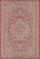 Sinjuri Medallion Textured Weave Indoor/outdoor Area Rug