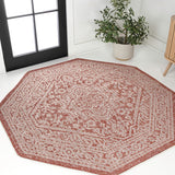 Sinjuri Medallion Textured Weave Indoor/outdoor Octagon Rug
