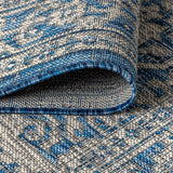 Sinjuri Medallion Textured Weave Indoor/outdoor Area Rug