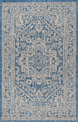 Sinjuri Medallion Textured Weave Indoor/outdoor Area Rug