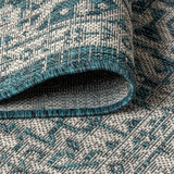 Sinjuri Medallion Textured Weave Indoor/outdoor Area Rug