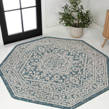 Sinjuri Medallion Textured Weave Indoor/outdoor Octagon Rug