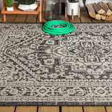 Sinjuri Medallion Textured Weave Indoor/outdoor Area Rug