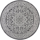 Sinjuri Medallion Textured Weave Indoor/outdoor Round Rug