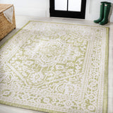 Sinjuri Medallion Textured Weave Indoor/outdoor Area Rug