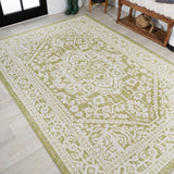 Sinjuri Medallion Textured Weave Indoor/outdoor Area Rug
