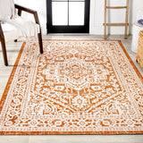 Sinjuri Medallion Textured Weave Indoor/outdoor Area Rug